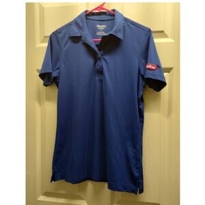 RaceTrac Women's Size Medium Hydrovent Gas Station Employee Blue Polo Shirt